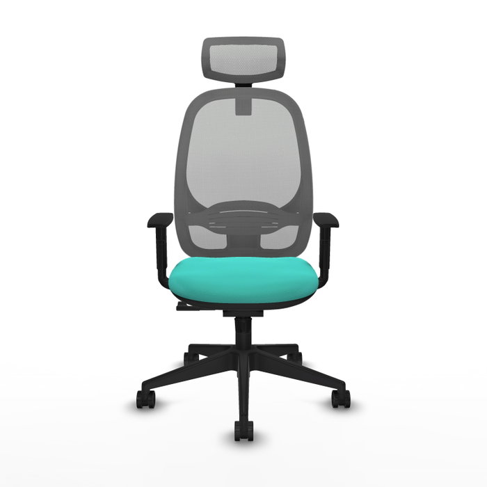 PIQUERAS Y CRESPO Silla de oficina Cilanco con mecanismo Sincro, Turquesa y Gris PIQUERAS Y CRESPO Silla de oficina Cilanco con mecanismo Sincro, Turquesa y Gris