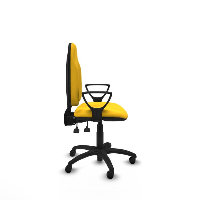 PIQUERAS Y CRESPO Silla de oficina Algarra con mecanismo Asincro, Similpiel Amarillo PIQUERAS Y CRESPO Silla de oficina Algarra con mecanismo Asincro, Similpiel Amarillo