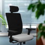 PIQUERAS Y CRESPO Silla de oficina Haches con mecanismo Sincro/Traslack Gris y Negro
