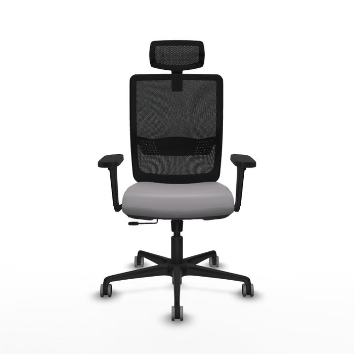 PIQUERAS Y CRESPO Silla de oficina Haches con mecanismo Sincro/Traslack Gris y Negro