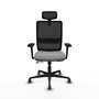 PIQUERAS Y CRESPO Silla de oficina Haches con mecanismo Sincro/Traslack Gris y Negro
