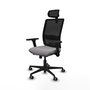 PIQUERAS Y CRESPO Silla de oficina Haches con mecanismo Sincro/Traslack Gris y Negro