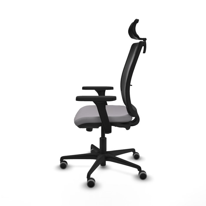 PIQUERAS Y CRESPO Silla de oficina Haches con mecanismo Sincro/Traslack Gris y Negro