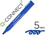 Q-connect Rotulador Permanente Azul Punta Biselada Trazo 5mm