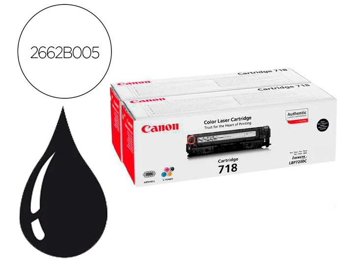 Canon 718BK Multipack Negro (2 unidades) Canon 718BK Multipack Negro (2 unidades)