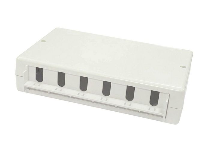 Lanview Caja de montaje en superficie para 6/12 conectores RJ45