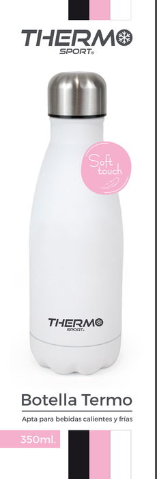 Thermosport Botella Termo Soft Touch 350ml 6.8x22.5 cm (6 Unidades)