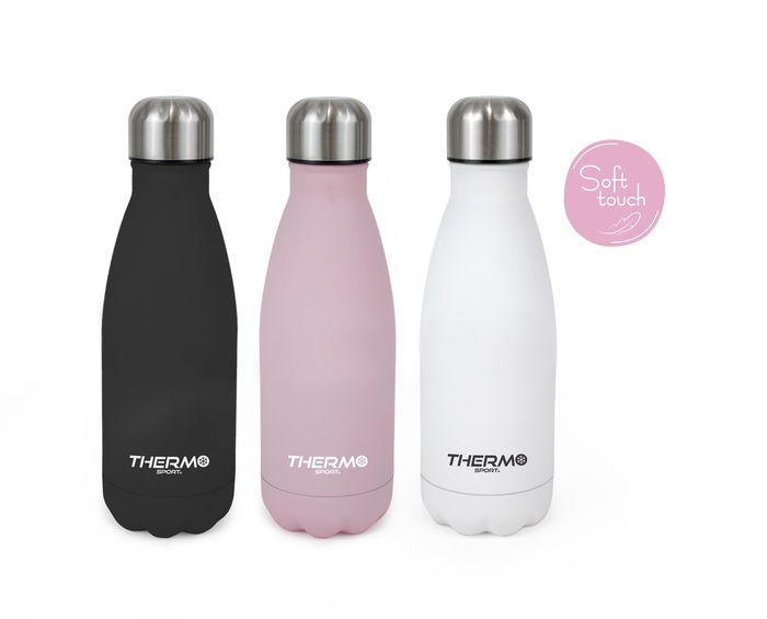 Thermosport Botella Termo Soft Touch 350ml 6.8x22.5 cm (6 Unidades)