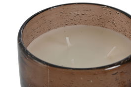 DKD Home Decor Vela Ambar Cristal Cera Parafina 9 Unidades 10.5 x 8.7 x 10.5 cm