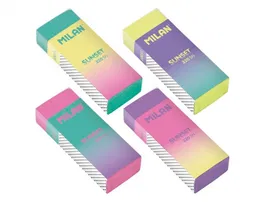 Milan Goma Nata 320 Sunset Colores Surtidos para Lápiz Suave No Abrasiva