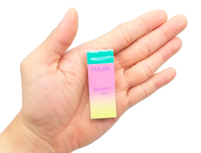 Milan Goma Nata 320 Sunset Colores Surtidos para Lápiz Suave No Abrasiva