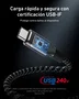 Anker A88E2011 Cable USB-C a USB-C de 0.9m (3ft) para Carga Rápida 240W, Trenzado Reciclado Prime