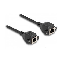 DeLOCK Cable de extensión RJ50 hembra a hembra S/FTP 2 m negro