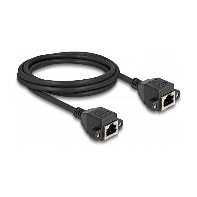 DeLOCK Cable de extensión RJ50 hembra a hembra S/FTP 2 m negro DeLOCK Cable de extensión RJ50 hembra a hembra S/FTP 2 m negro