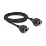 DeLOCK Cable de extensión RJ50 hembra a hembra S/FTP 2 m negro
