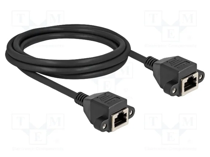 DeLOCK Cable de extensión RJ50 hembra a hembra S/FTP 2 m negro DeLOCK Cable de extensión RJ50 hembra a hembra S/FTP 2 m negro