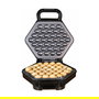 UNOLD 48245 Bobby - Máquina para Gofres Bubble Hexagonal, Placas Antiadherentes, 700W, Negro y Plata, Cable 0.7m