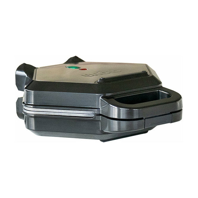 UNOLD 48245 Bobby - Máquina para Gofres Bubble Hexagonal, Placas Antiadherentes, 700W, Negro y Plata, Cable 0.7m