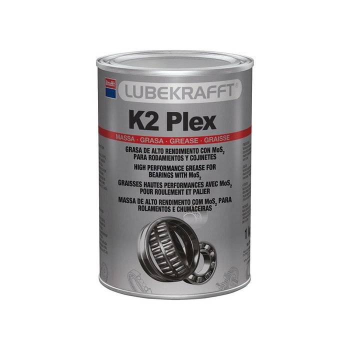 KRAFFT Grasa industrial K2 Plex con MoS2, 1 kg, Gris metalizado KRAFFT Grasa industrial K2 Plex con MoS2, 1 kg, Gris metalizado
