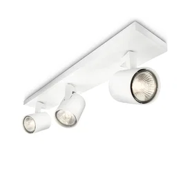 Philips PH-530933112 Aplique de Pared "Runner" Blanco para 3 x GU10 Sin Bombilla
