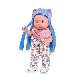 Muñecas Antonio Juan Muñeca Iris con Bolsito y Pelo Azul 23311
