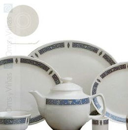 STEELITE Platillo Plano Marina Azul, Plato 15 cm, Vajilla (Set de 6)