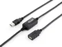 Equip Cable USB 2.0 Activo Macho a Hembra 10m Negro