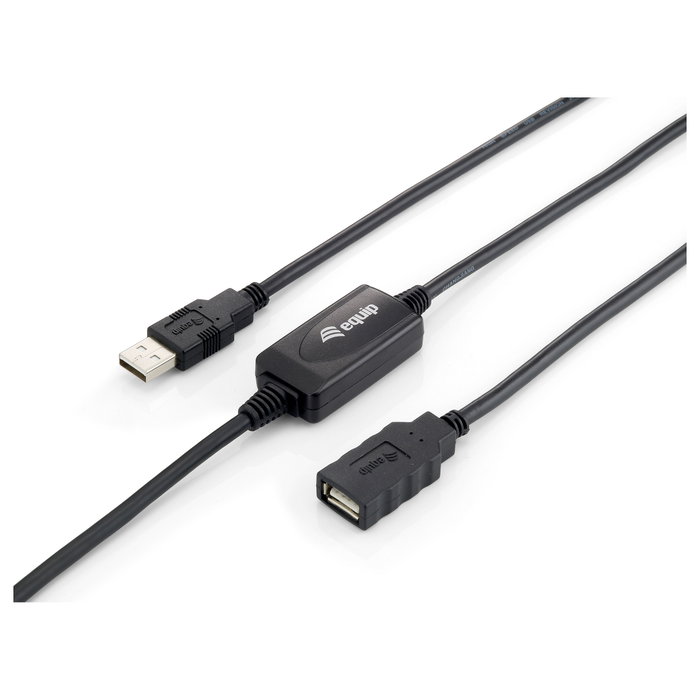 Equip Cable de extensión USB 2.0 activo Macho a Hembra 10m Negro Equip Cable de extensión USB 2.0 activo Macho a Hembra 10m Negro