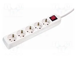 AS SCHWABE Prolongador de alimentación H05VV-F 1,4m Blanco