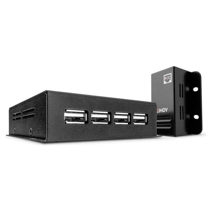 LINDY 42681 Extensor USB 2.0 de 4 Puertos con Cat5/Cat6 de 50m