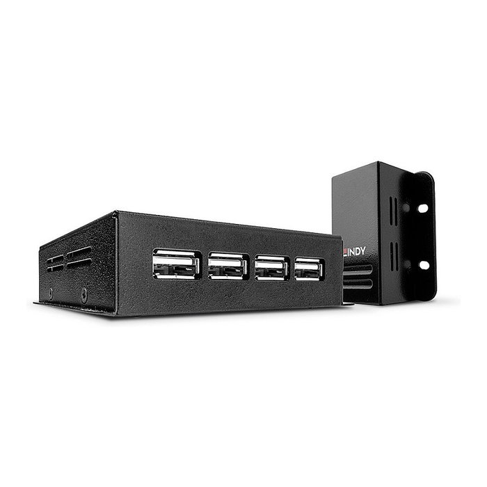 LINDY 42681 Extensor USB 2.0 de 4 Puertos con Cat5/Cat6 de 50m