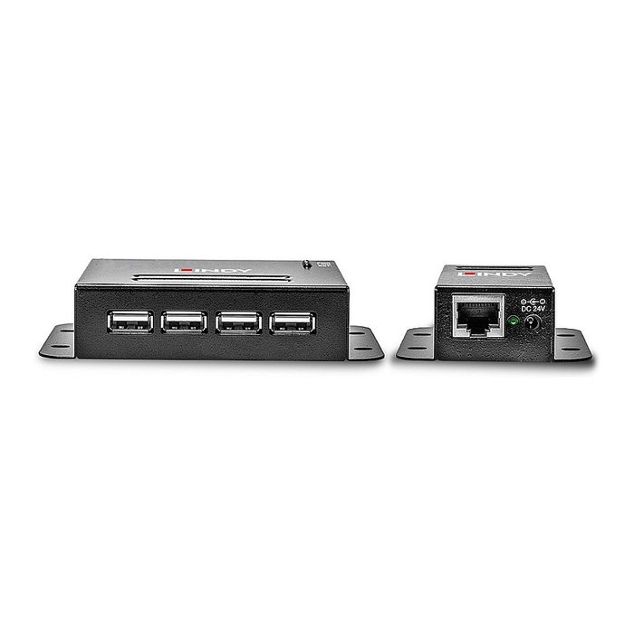 LINDY 42681 Extensor USB 2.0 de 4 Puertos con Cat5/Cat6 de 50m