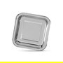 Algon Set 10 Platos Cartón Plata Cuadrados 20 cm (18 Unidades)