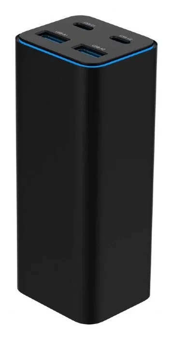 Gembird TA-UC-2A2C-PD100-01-BK Cargador Rápido 100 W Negro