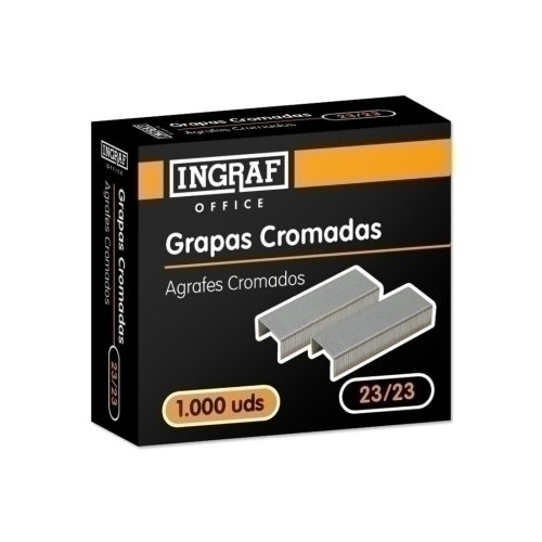 Office Club Grapas 23/23 Cromadas - Caja de 1000