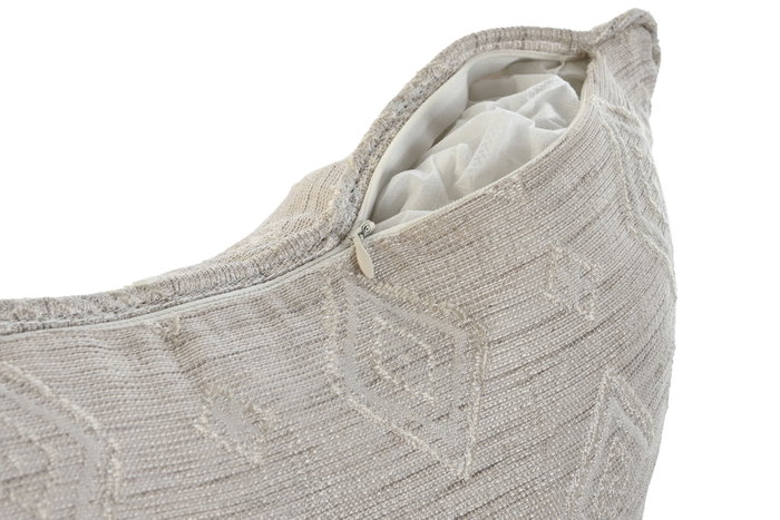 DKD Home Decor Cojín Jaquard Beige 45x45x45 cm DKD Home Decor Cojín Jaquard Beige 45x45x45 cm
