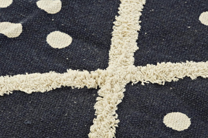 DKD Home Decor Alfombra Azul Marino Beige 180 x 120 cm