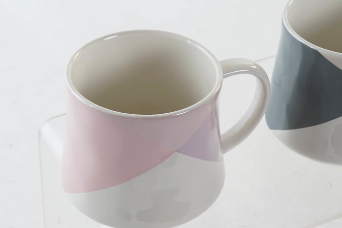 DKD Home Decor Tazas de Gres Multicolor, Pack de 12, 385ml