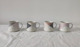 DKD Home Decor Tazas de Gres Multicolor, Pack de 12, 385ml