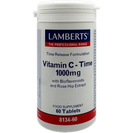LAMBERTS Vitamina C 1000mg con Liberación Sostenida, Bioflavonoides y Escaramujo