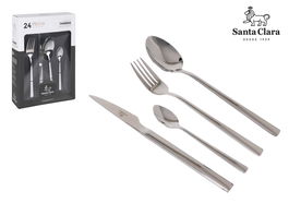 Santa Clara Cubertería 24 Piezas Acero Inoxidable Tambre (6 Unidades)