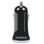 Mobilis 001280 Cargador de Coche USB 2.0 para Smartphone y Tablet, 2.1A, 5V, Alimentación por Encendedor, Negro