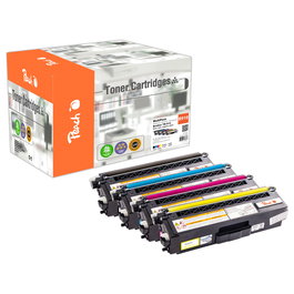 Peach Tóner Compatible Brother TN-910 para HL-L9310CDW Series - Pack de 4 (Negro, Cian, Magenta, Amarillo) - 9000 páginas por cartucho