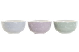 DKD Home Decor Cuencos de Dolomita Lineas 2023 Surtidos