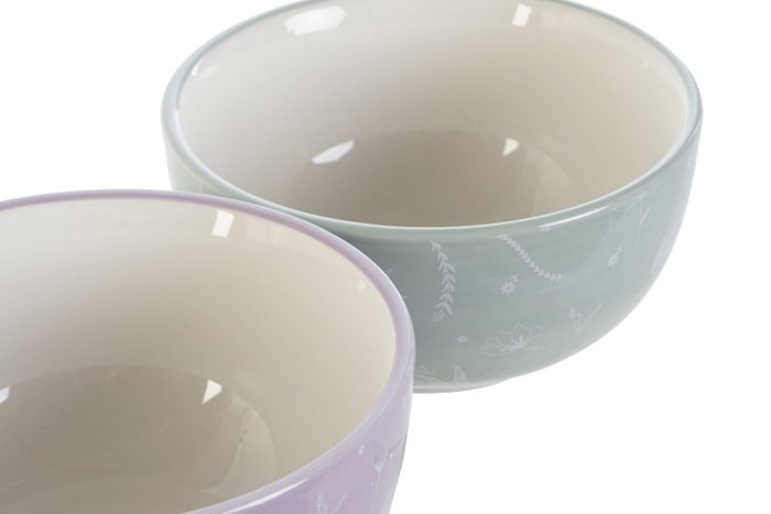 DKD Home Decor Cuencos de Dolomita Lineas 2023 Surtidos