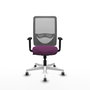 PIQUERAS Y CRESPO Silla de oficina Zulema con mecanismo Sincro, Morado y Gris