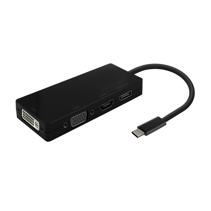 AISENS - CONVERSOR USB-C A DP/DVI/HDMI/VGA, USB-C/M-DP/H-DVI/H-HDMI/H-VGA/H, NEGRO, 15CM AISENS - CONVERSOR USB-C A DP/DVI/HDMI/VGA, USB-C/M-DP/H-DVI/H-HDMI/H-VGA/H, NEGRO, 15CM