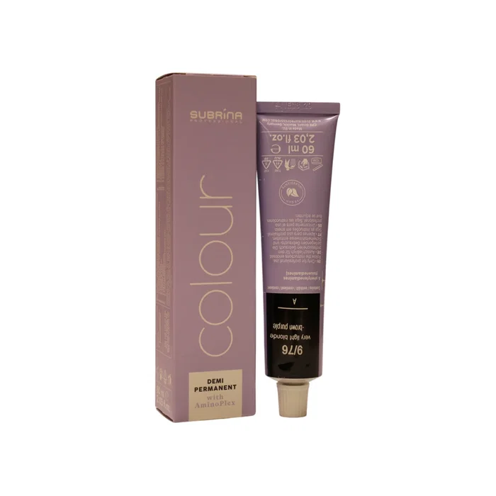 Subrina Professional Demi Permanent Colour 9/76 Very Light Pearl Violet Blonde 60 ml Subrina Professional Demi Permanent Colour 9/76 Very Light Pearl Violet Blonde 60 ml