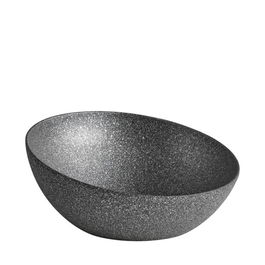 APS FROSTFIRE BOL - Expositor para Buffet, 26.5 cm de Diametro, 12 cm de Alto, Color Negro/Plateado