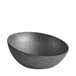 APS Bol Frostfire Black/Silver - Bol de Aluminio Antiadherente para Buffet, Diámetro 26.5 cm, Alto 12 cm